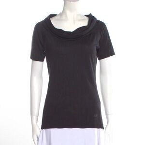 Arc'Teryx Cowl Neck Black Short Sleeve T-Shirt Size M